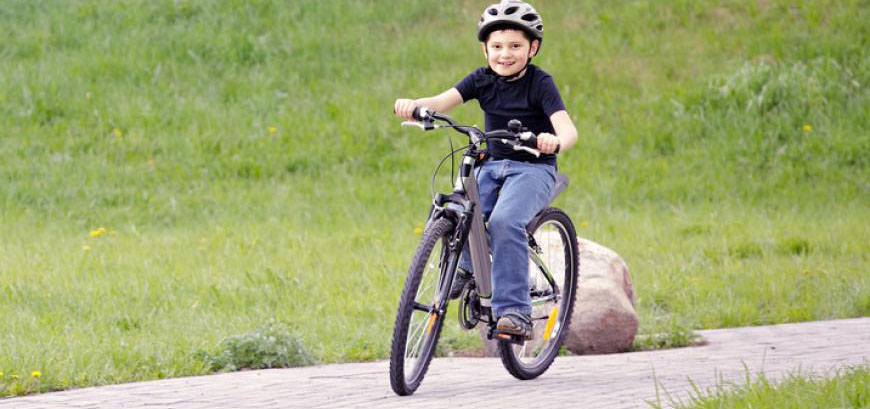 Kid riding bike